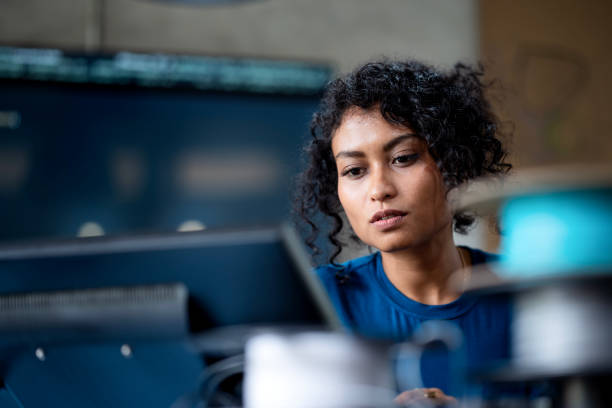 gettyimages-2044493481-612x612 Data Analysis and Protect Insights to Improve Your Business Process with Software Development. A female software engineer on software project development to analyzing and ensuring reliability in a tech business office.